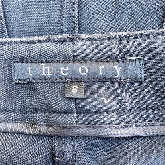 Theory Charcoal Black Zip Ankle Jeans 6 - Picture 6 of 9